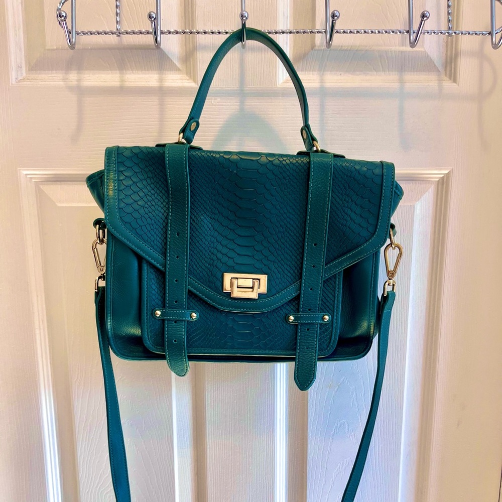 rare green GiGi New York “Hayden” satchel purse